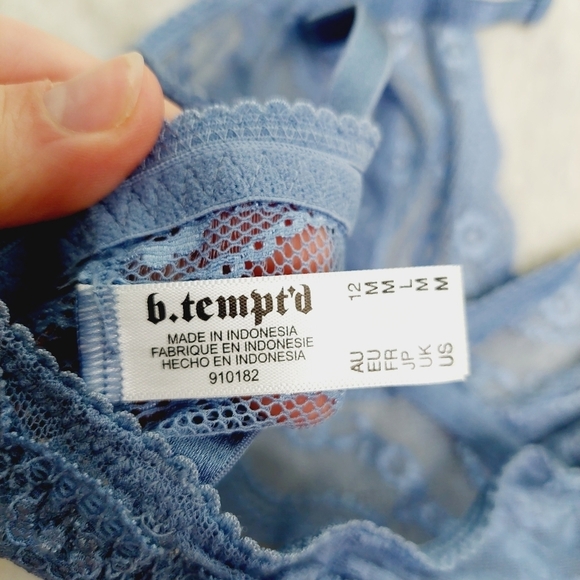 Honeydew Purple & Blue Floral Lace Strappy Bralette 2 Bra Bundle 2299 - Picture 9 of 11